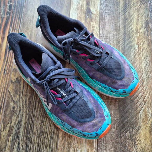 Hoka Speedgoat 6 Women's 8.5B Trail Running Shoes Cushion Varsity Navy Meteor - Picture 9 of 15